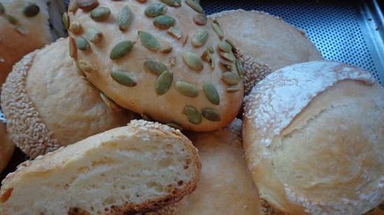 Fluffy bread with a cut