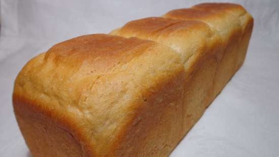 Brewed toast bread with spelled flour