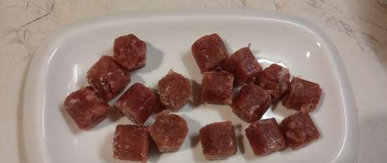 Preparation of meatballs and not only in silicone ice molds