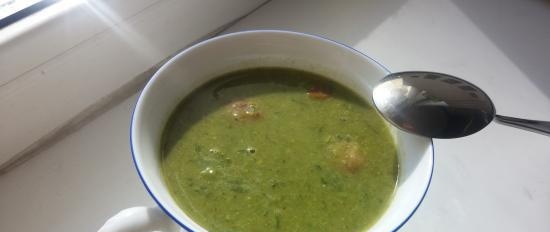 Soup-puree from green peas Saint Germain - Potage Puree St. Germain (Vitek VT-2620 soup blender)