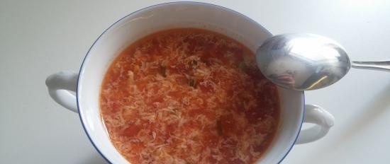 Sopa de huevo y tomate fangtsedan tang (番茄 蛋汤)