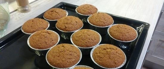 Muffin alla banana con noci