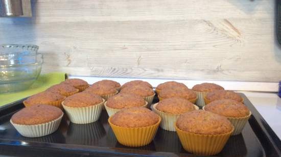 Muffin alla banana con noci