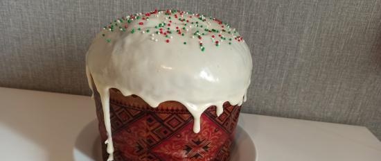 Puding torta kandírozott gyümölcsökkel