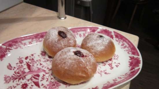 Sufganiet fánk a sütőből