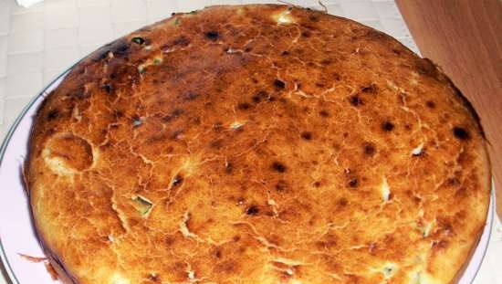 Torta in gelatina con erba cipollina e uova