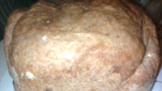 Rye-wheat bread with dried fruits