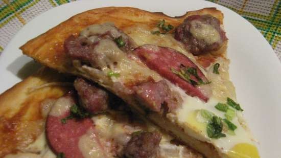 Home-style pizza sa curd kuwarta