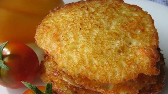 Tortitas de patata (tortitas) con verduras