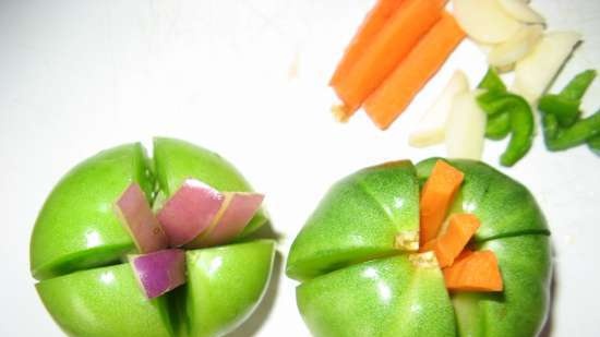 Tomates verdes para la flor de invierno