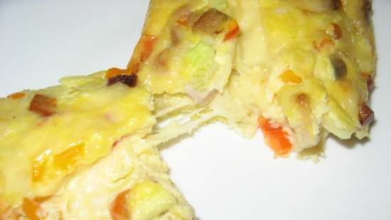 Ang keso omelette casserole sa oven