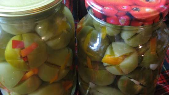 Tomates verdes para la flor de invierno