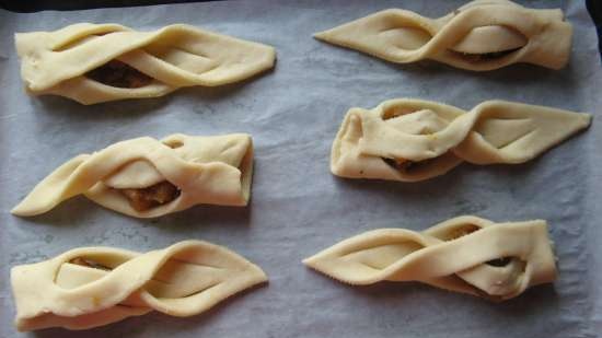 Galletas saborizadas con relleno de manzana