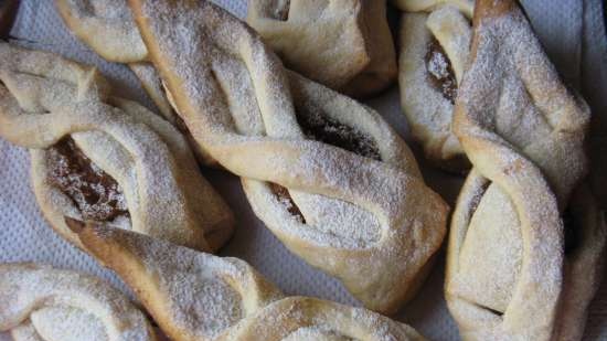 Galletas saborizadas con relleno de manzana