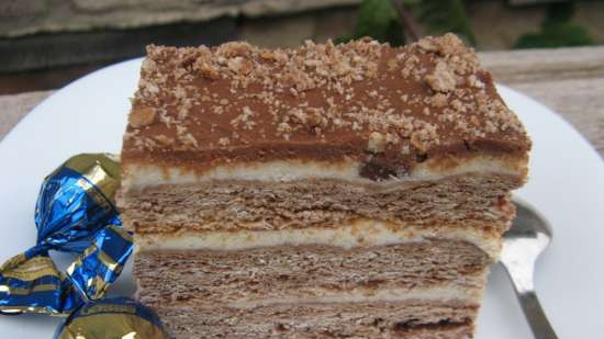 Torta di pasta frolla al cioccolato con crema di ricotta