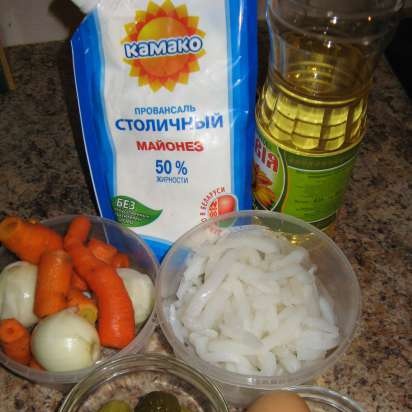 Ensalada templada con calamares