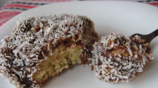 Chocolate-coconut cakes with boiled condensed milk