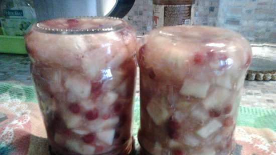 Apple jam para sa pagkain at mga pie (may opsyonal na kanela at lingonberry)