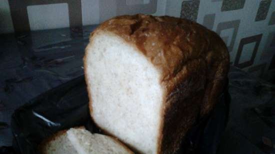 Gray bread in a bread maker