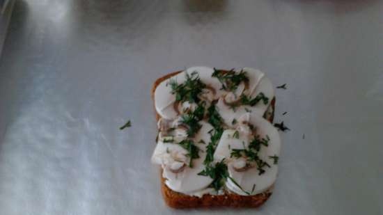 Russian style herring sandwich.