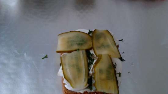 Russian style herring sandwich.