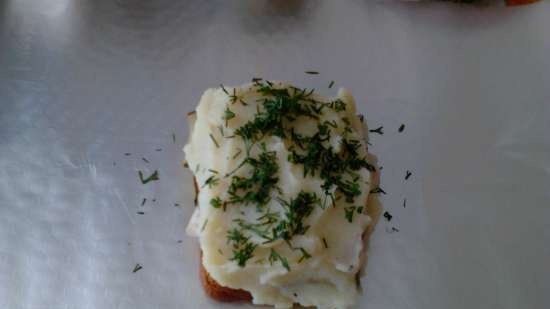 Russian style herring sandwich.