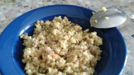 Pilaf de Bulgur amb carbassa i carn picada en un Steba DD2 multicooker