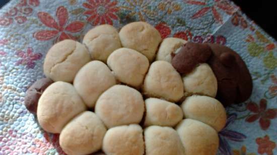 Galletas de mantequilla y una divertida oveja de ella.