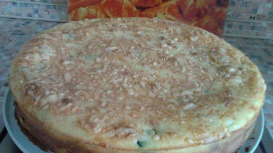 Jellied Pie na may mga Itlog, Scallion at Spinach