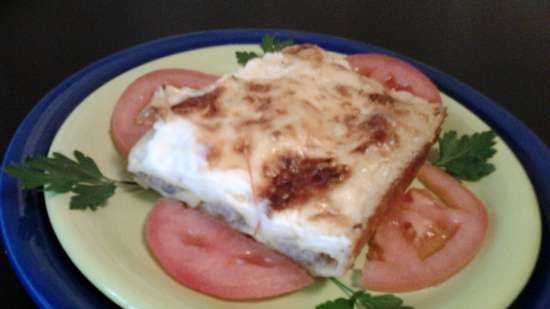 Canelones caseros con carne picada y setas