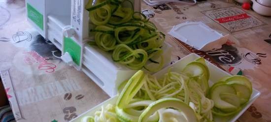 Spiral chopper (slicer, spiralizer) for cutting vegetables and fruits