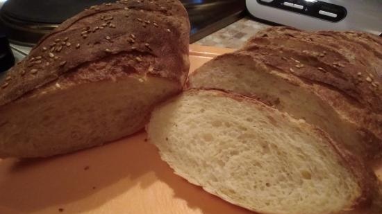 Shop loaf on kefir (bread maker and mini oven Steba KB-23 eco)