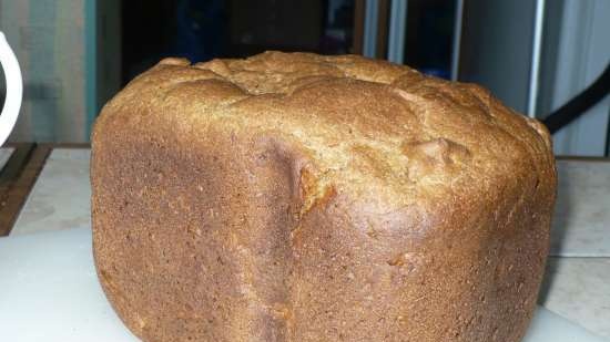 Pane con kennabushki (pane veloce di segale di grano su latte cotto fermentato con crusca croccante)