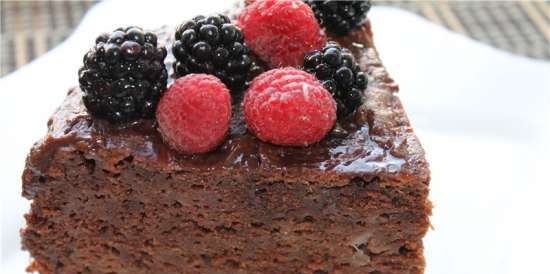 Tarta de chocolate y manzana