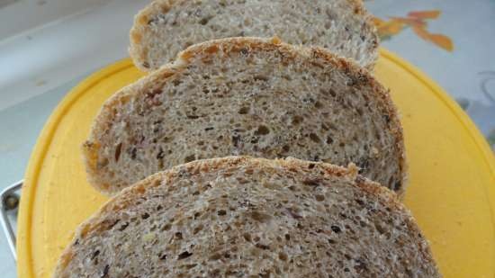 Pane alle mele con fiocchi e semi di lino