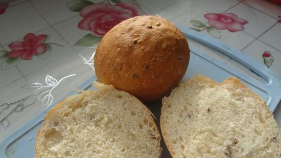 Pan de leche con sémola y lino