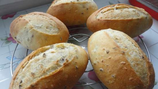 Pan de leche con sémola y lino