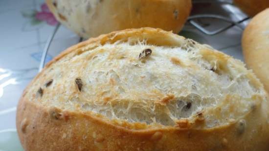 Pan de leche con sémola y lino