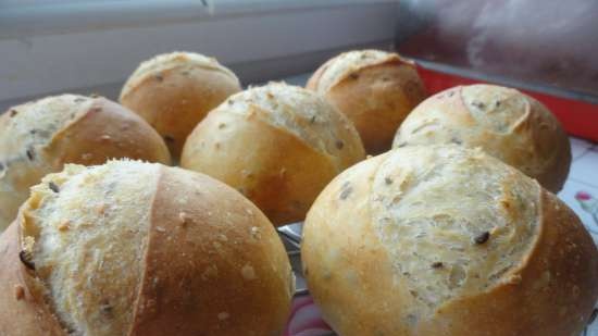 Pan de leche con sémola y lino