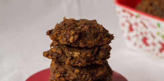 Carrot cookies on rye flour