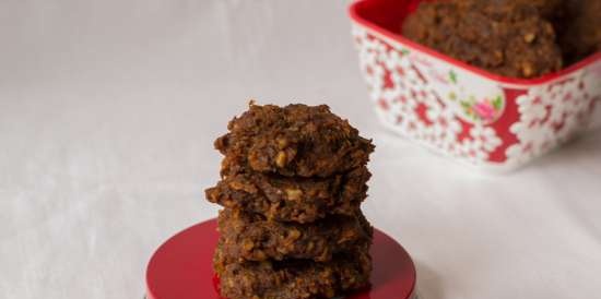 Carrot cookies on rye flour