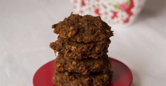 Carrot cookies on rye flour