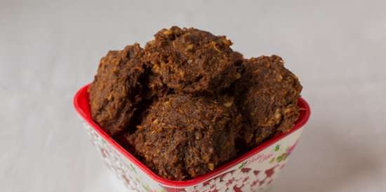 Carrot cookies on rye flour