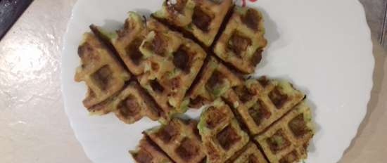 Bánh quế Zucchini trong bánh quế GF-020 Waffle Pro