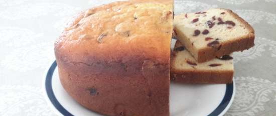 Curd cake na may cranberry / raisins / marmalade ... sa isang gumagawa ng tinapay