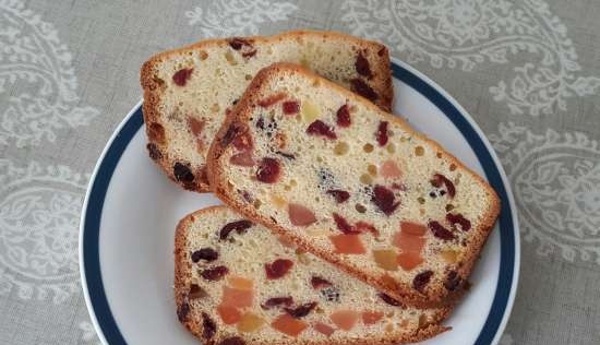 Curd cake na may cranberry / raisins / marmalade ... sa isang gumagawa ng tinapay