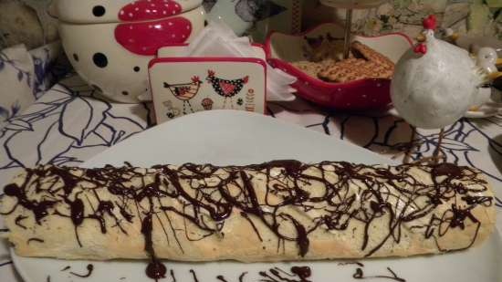 Walnut-apple roll in 10 minutes