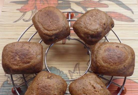 Porzione di pane Borodino da una miscela (Brownie maker Tristar)