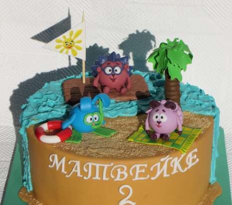 Cakes based on the cartoon Smeshariki