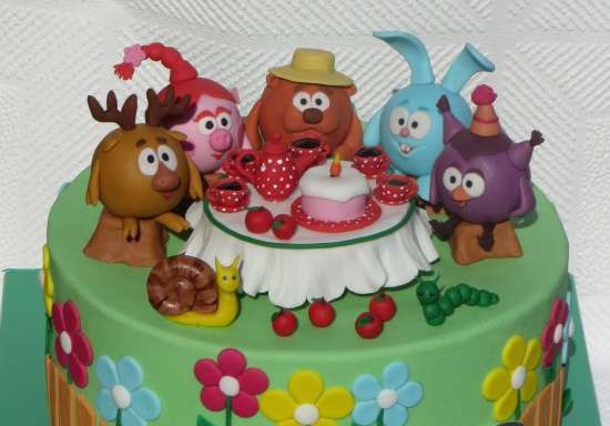 Cakes based on the cartoon Smeshariki